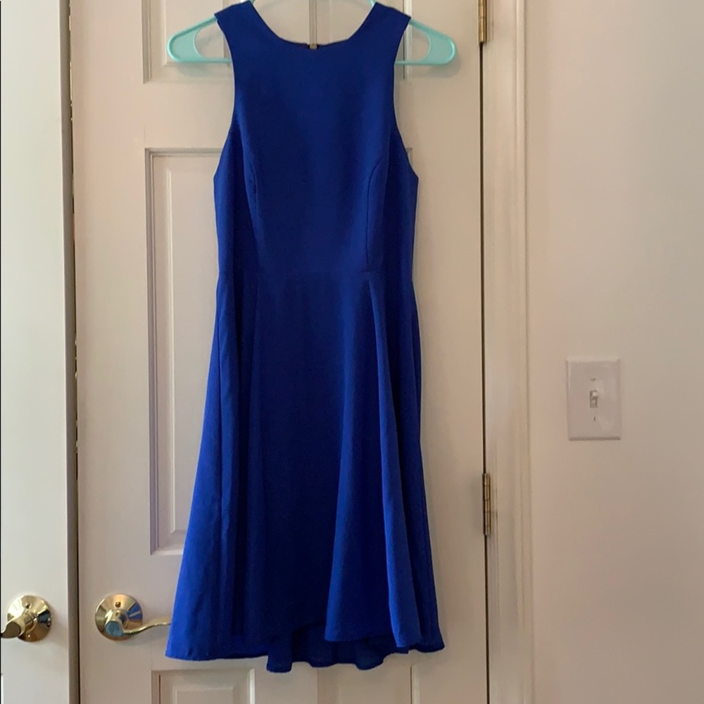 Blue halter dress